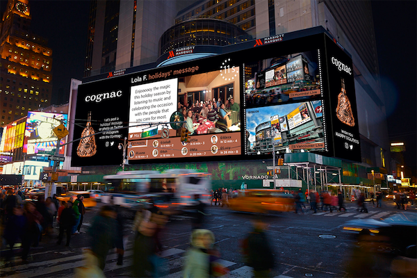 City Street Advertising Cognac Times Square Broadway Screens